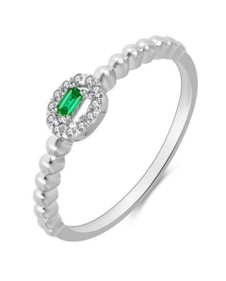 COLORED STONE DIAMOND RING (TR3297)